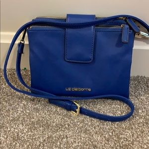 Blue cross body purse